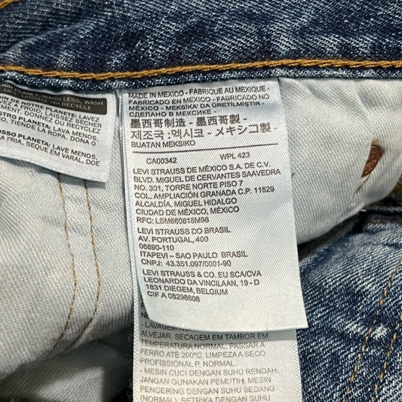 Levi's 501 Mens Jeans Fit 32X32 Blue Button Fly Denim - Picture 8 of 16